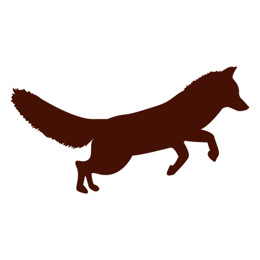 Silhueta de salto de raposa