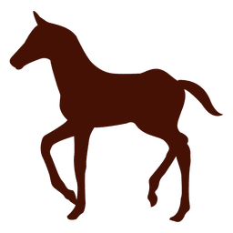 Silueta de pequeña granja de caballos Diseño PNG