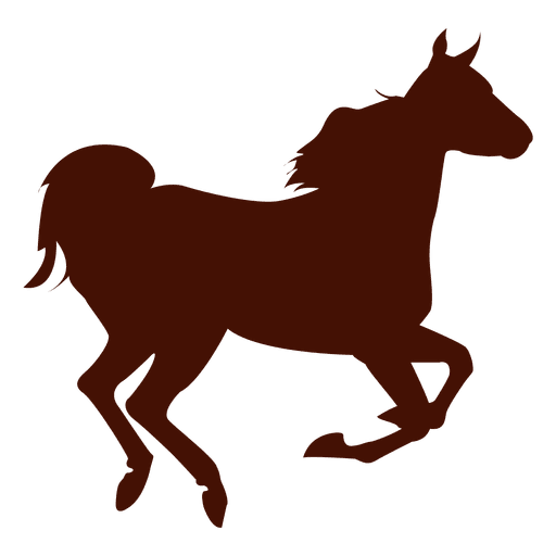 Design PNG E SVG De Frente Cavalo Fazenda Correndo Silhueta Para