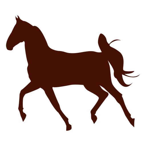 Horse farm trot silhouette