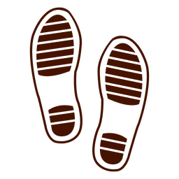 Human shoes footprint PNG Design
