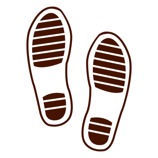 Human shoes footprint PNG Design