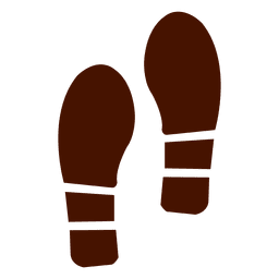 Silhueta de pegadas de sapatos formais