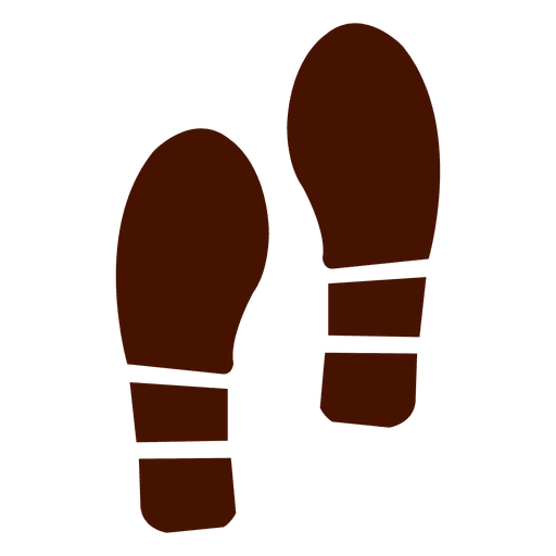 Silhueta de pegadas de sapatos formais Desenho PNG