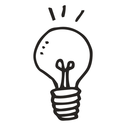Idea light bulb school PNG Design
