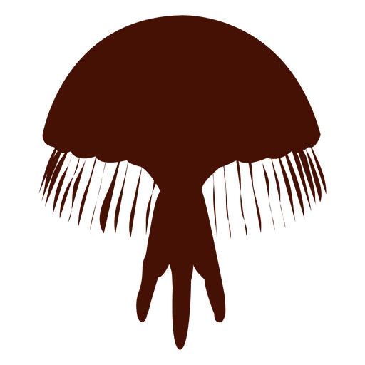 Silueta de medusas de mar Diseño PNG