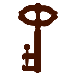 Key silhouette antique PNG Design