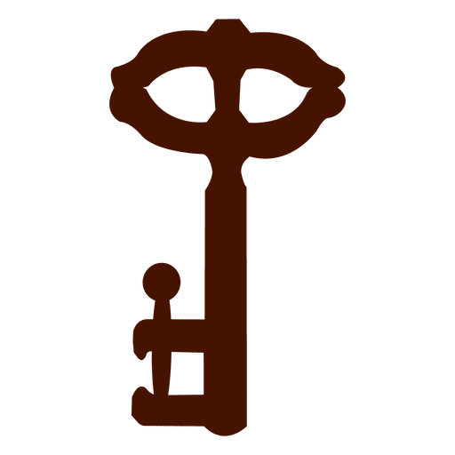 Schlüsselsilhouette antik PNG-Design