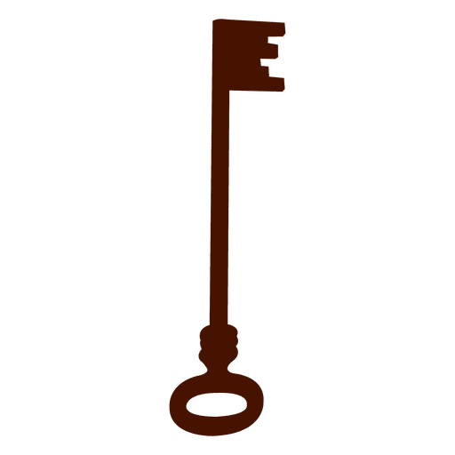 Schlüsselsilhouette antik lang PNG-Design