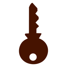 Llave silueta plana llano Diseño PNG