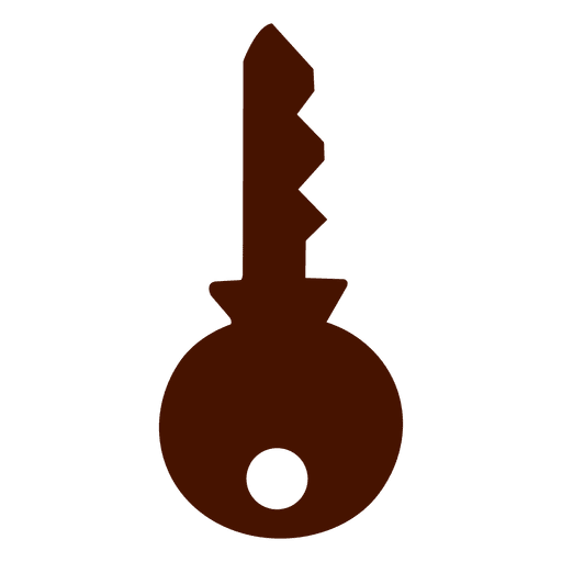 Key silhouette flat plain PNG Design