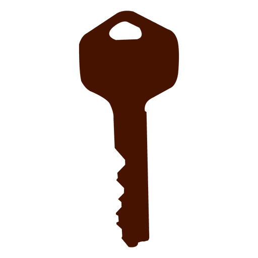 Schlüsselsilhouette offen PNG-Design