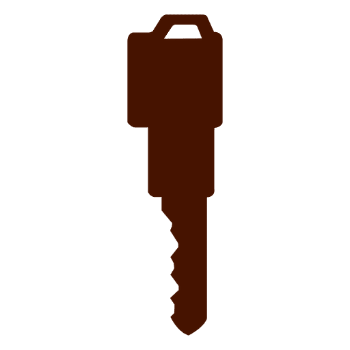 Key silhouette square PNG Design