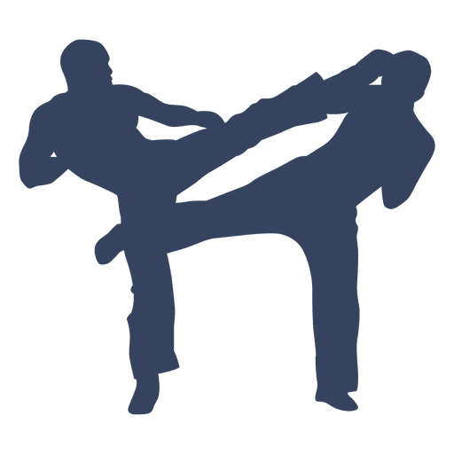 Silhueta de luta de kickboxing boxe Desenho PNG