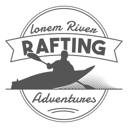 Label rafting badge hipster PNG Design