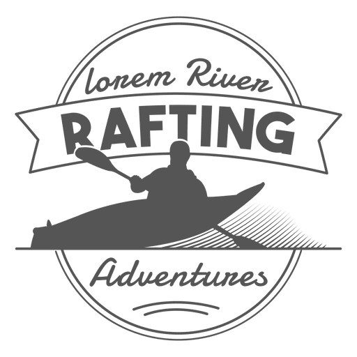 Etiqueta hipster distintivo de rafting Desenho PNG