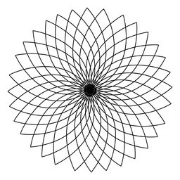 Desenho geométrico da flor de lótus Transparent PNG