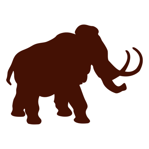 Silhueta de elefante mamute