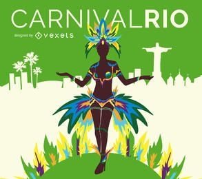 Pôster do Dançarino do Carnaval do Rio
