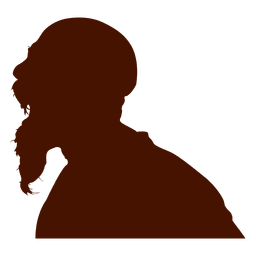 Hombre perfil silueta oso calvo Diseño PNG