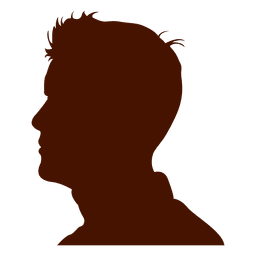Silueta de perfil de hombre guapo Diseño PNG