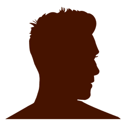 Silueta de perfil de hombre guapo Diseño PNG
