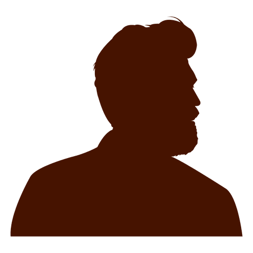 Man profile silhouette hipster PNG Design