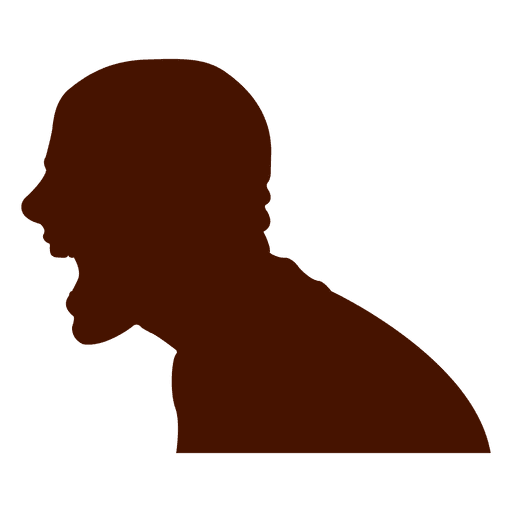 Man shouting profile - Transparent PNG & SVG vector file