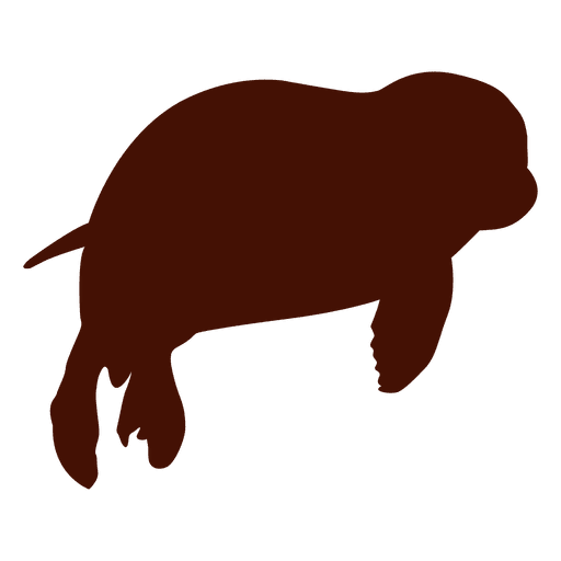 Manatee silhouette PNG Design