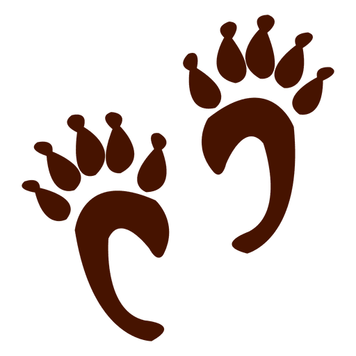 Monkey animal footprints PNG Design