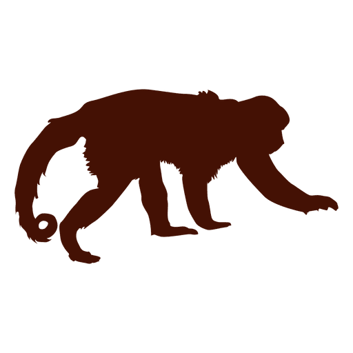 Mono caminando silueta Diseño PNG