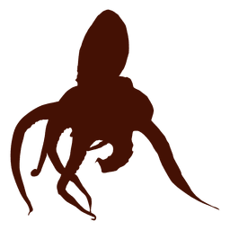 Pulpo gran silueta Diseño PNG