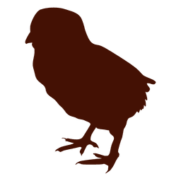 Silueta de pajarito pollo Diseño PNG