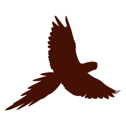 Silueta de pájaro mascota volando Diseño PNG