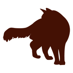 Silueta de gato mascota Diseño PNG