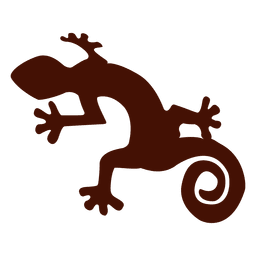 Pet iguana silhouette