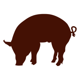 Silueta de cerdo Diseño PNG