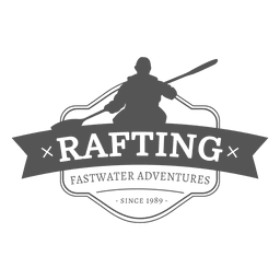 Etiqueta de hipster insignia de rafting Diseño PNG