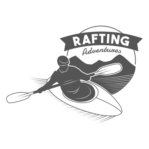 Rafting-Hipster-Abzeichen PNG-Design