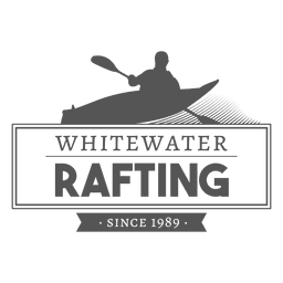 Etiqueta de rafting hipster Diseño PNG