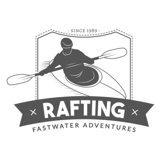 Distintivo de Rafting Hipster Desenho PNG