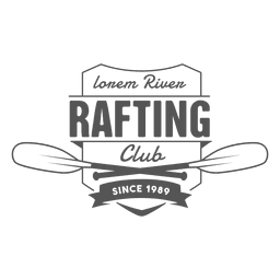 Emblema de rótulo hipster de rafting Desenho PNG