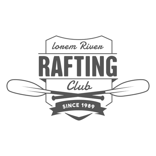 Rafting Hipster Label Abzeichen PNG-Design