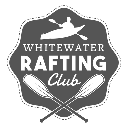 Rafting hipster label badge silhouette design PNG Design