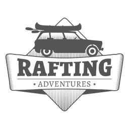 Rafting label PNG Design
