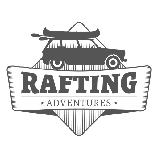 Rafting-Etikett PNG-Design