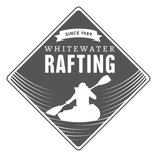 Emblema de r?tulo de rafting hipster Desenho PNG