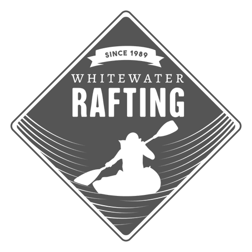 Rafting label hipster badge