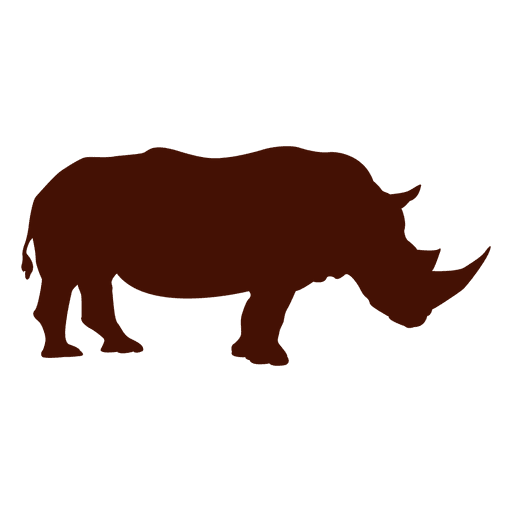 Design PNG E SVG De Traço De Rinoceronte Fofo Para Camisetas