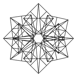 Cuadrados y triángulos de geometría sagrada Diseño PNG
